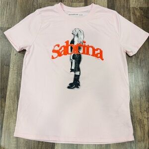 Abercrombie Kids girls Light Pink Graphic Tee Sabrina Carpenter